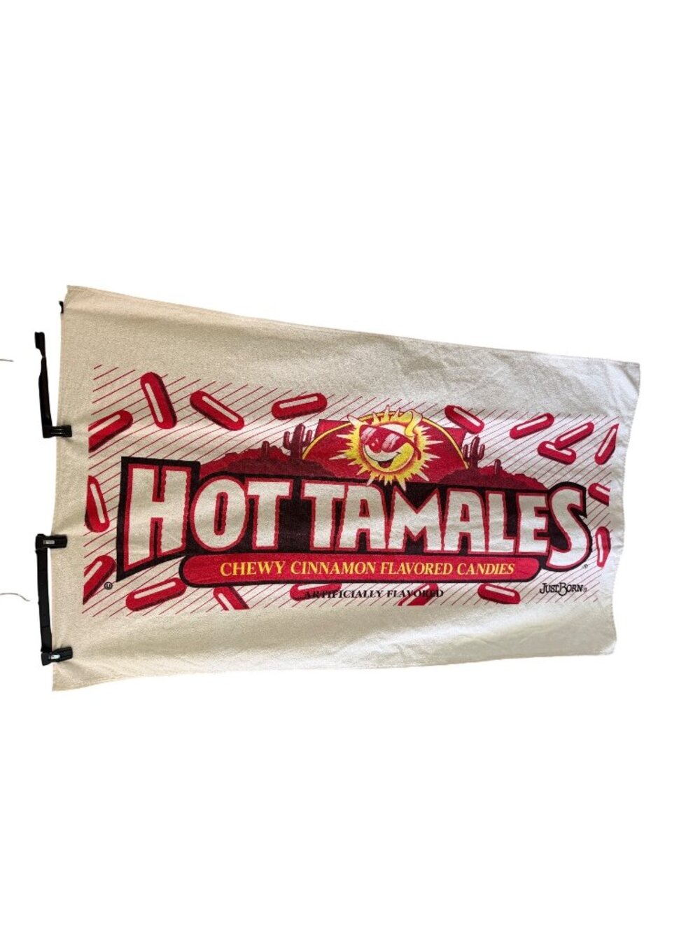 Hot Tamales by Just Born Cinnamon Candy Promotional Towel Cotton USA Vintage New